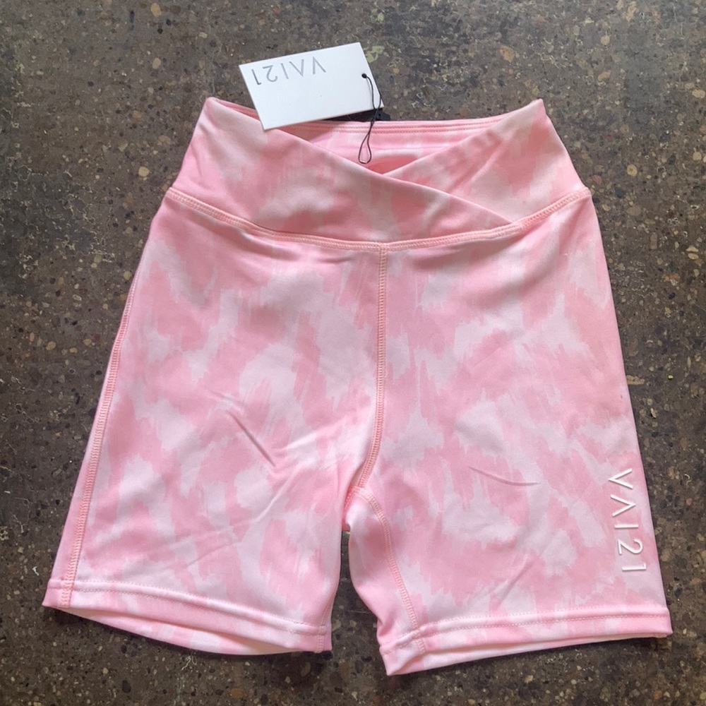 ASOS Baby Pink Patterned Biker Shorts
